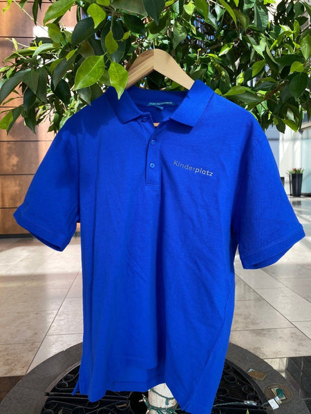 Kinderplatz "Unisex Cut" Logo Short Sleeve Polo Shirt - Cotton (Variety of Colors)
